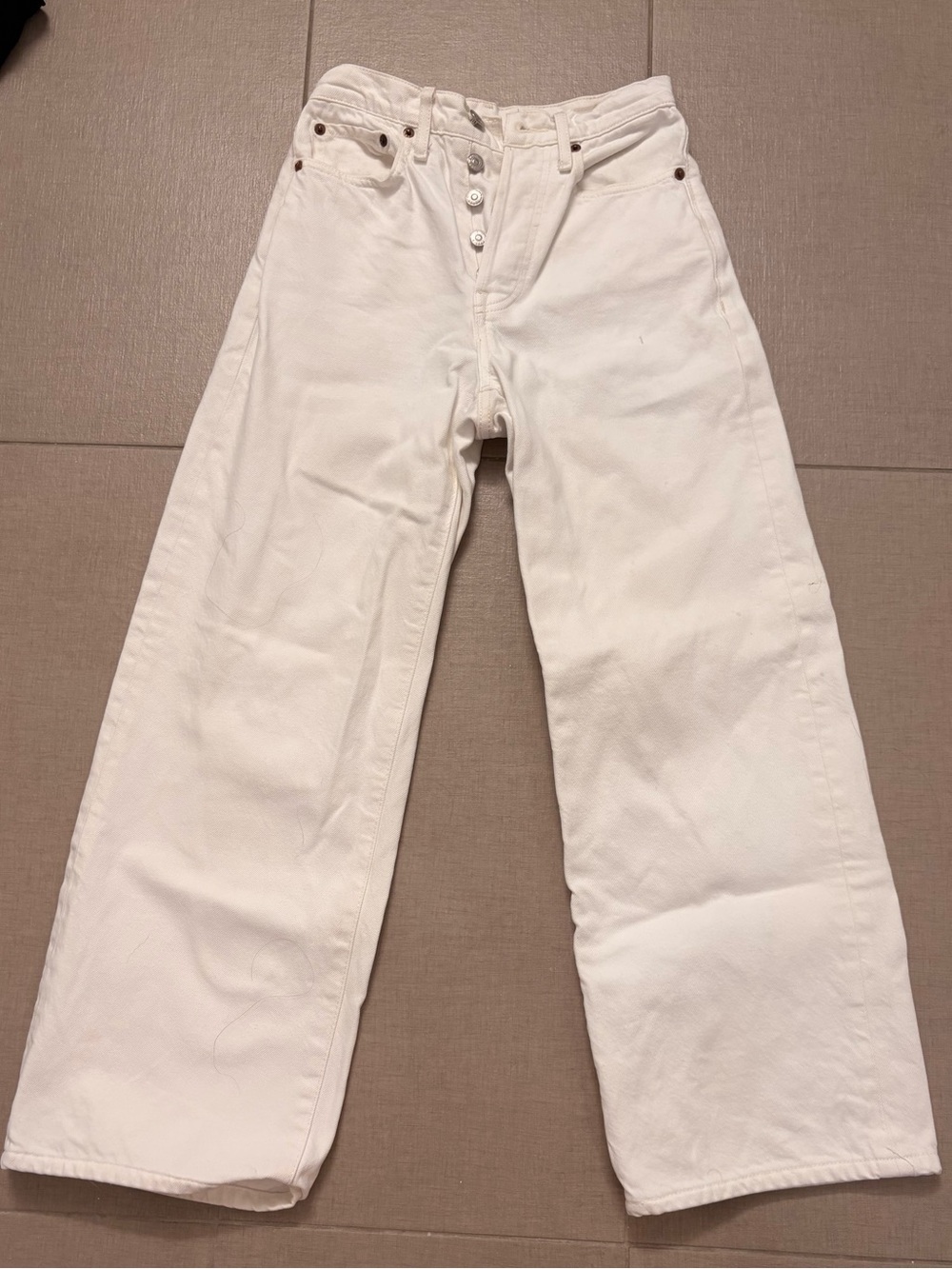 Buck Mason White Jet Set Jeans